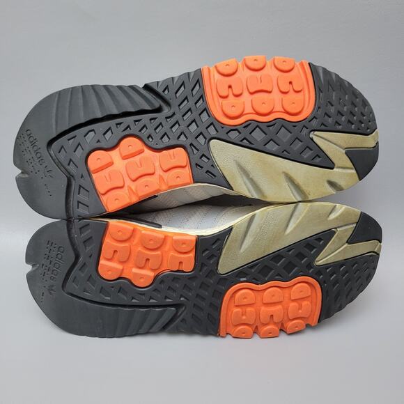 Adidas Boost Mens Nite Jogger Sneakers Sz 11.5 Grey Orange Flight Club Exclusive - Picture 10 of 12